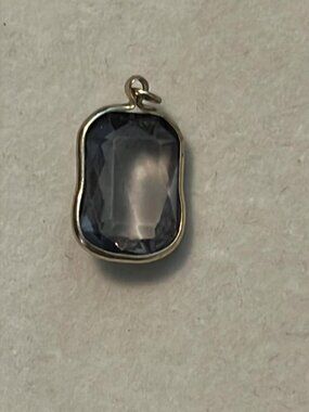 Faceted Light Purple Rectangle Stone Pendant